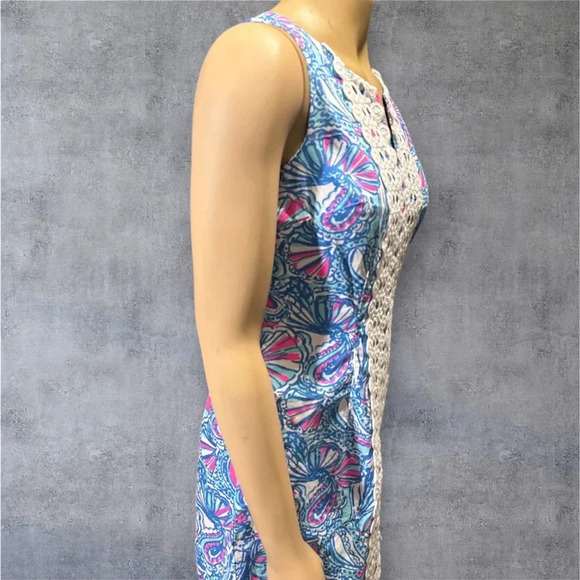 Lilly Pulitzer "My Fans" sleeveless shift mini dress for Target collection sz 4 - Picture 5 of 12